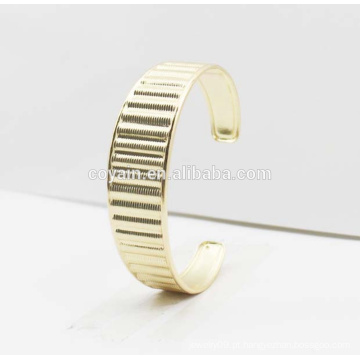 Moda 316L aço inoxidável bracelete de punho de ouro 2016